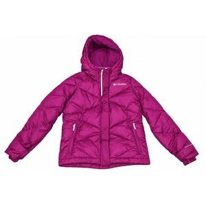 Columbia Girls Alpine Action Jacket L Purple Down Omni-Heat Ski Coat No Fur